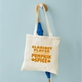 thumbnail image 4 of CafePress - Clarinet Player Powered By Pumpkin Spice Tote Bag - Unisex Canvas Tote Bag, Beige, 1-Piece, 4 of 6