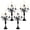 black, variant on 4 Pcs Black 20''Tall Crystal Pendant Taper Candle Holders/Stylish Candle Stands/Candlesticks Holder/Candelabra for Home Decor, Weddings/Parties/Elegant Dining Table Centerpiece