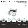 thumbnail image 6 of Gourmetier GKTS2520 Studio 25" Stainless Steel Self-Rimming Single Bowl Drop-In Kitchen Sink, Brushed, 6 of 7