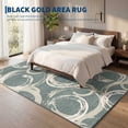 thumbnail image 4 of Nanan 9'x12' Geometric Area Rug Modern Abstract Rug with Non Slip Backing, Soft Machine Washable Indoor Carpet for Living Room, Bedroom, Dining Room, Green, 4 of 6