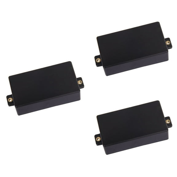 3pcs Plastic Sealed Humbucker Pickup Case Cover (Black)