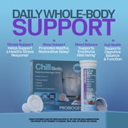 Probiogen Chill Biotic Effervescent Probiotic Supplement Drink Pre Pro Postbiotic + Ashwagandha for Stress Relief & Relaxation, 30 Day Supply