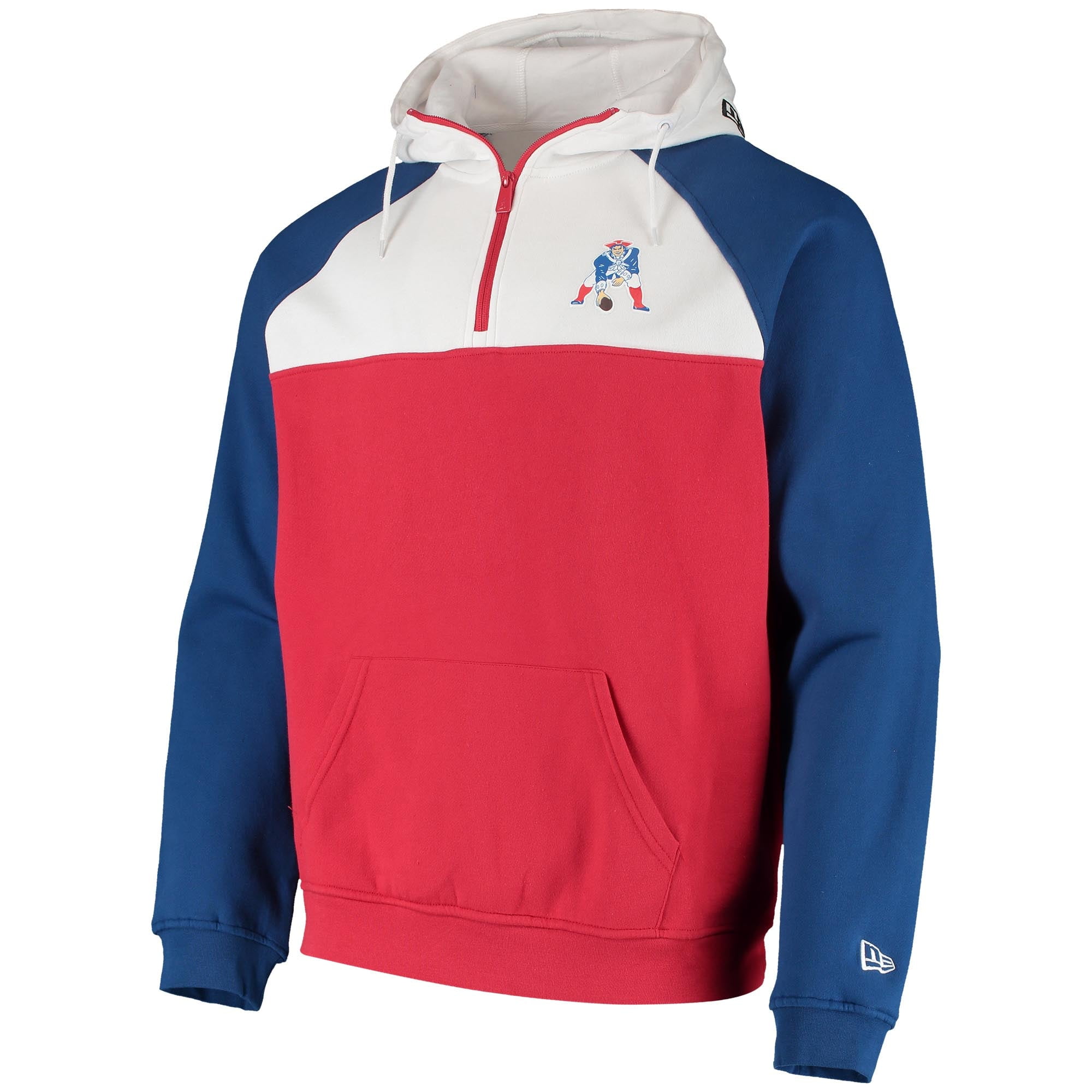 New England Patriots New Era Gametime Throwback Quarter Zip Hoodie Jacket Red White Walmart Com Walmart Com