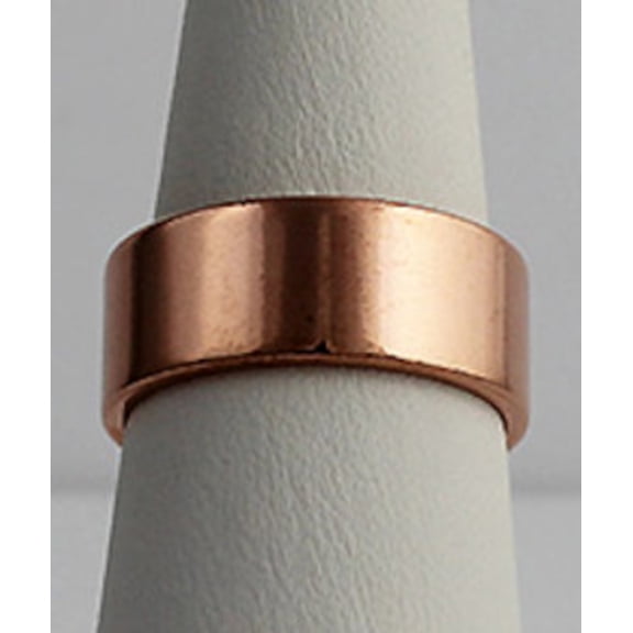 Pure Solid Wide Copper Ring Smooth Plain Texture Made in USA sz 13