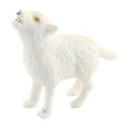 thumbnail image 2 of sunsanly White Wolf Model Vivid Look Simulated Wild Animal Miniature Figurine Ornament PVC Animal Figurine Mini TV Table Ornament Model Gift, 2 of 7