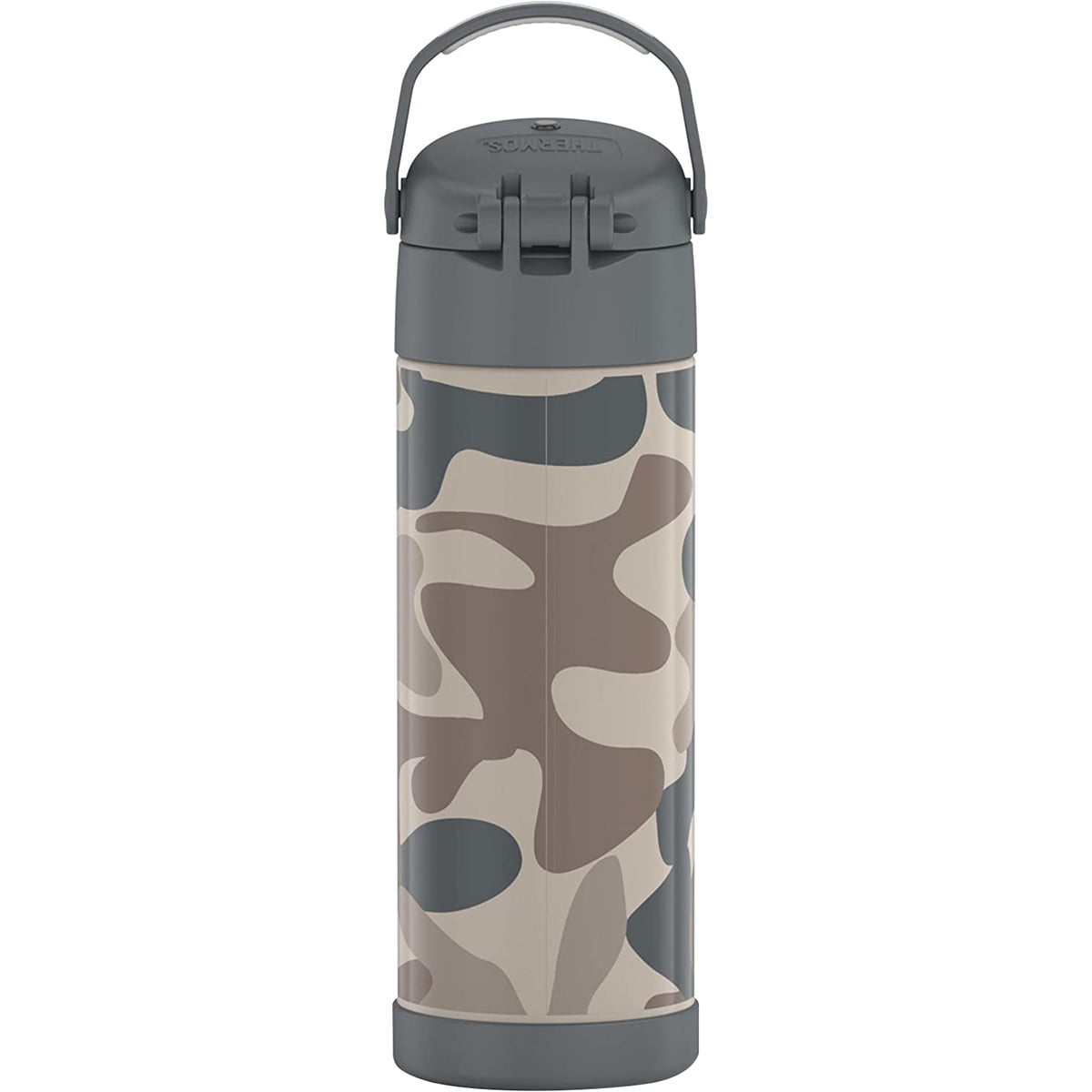 Pottery Barn Kids Gray Skate Camo Water Bottle 12oz Skateboard Insulated  thermos