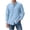 Light Blue, variant on Gamivast Dress Shirts for Men Stand Collarlong Sleeve Button Down Blouses Casual Slim Fit Solid Tops Lightweight Work Office Outfits Blue M