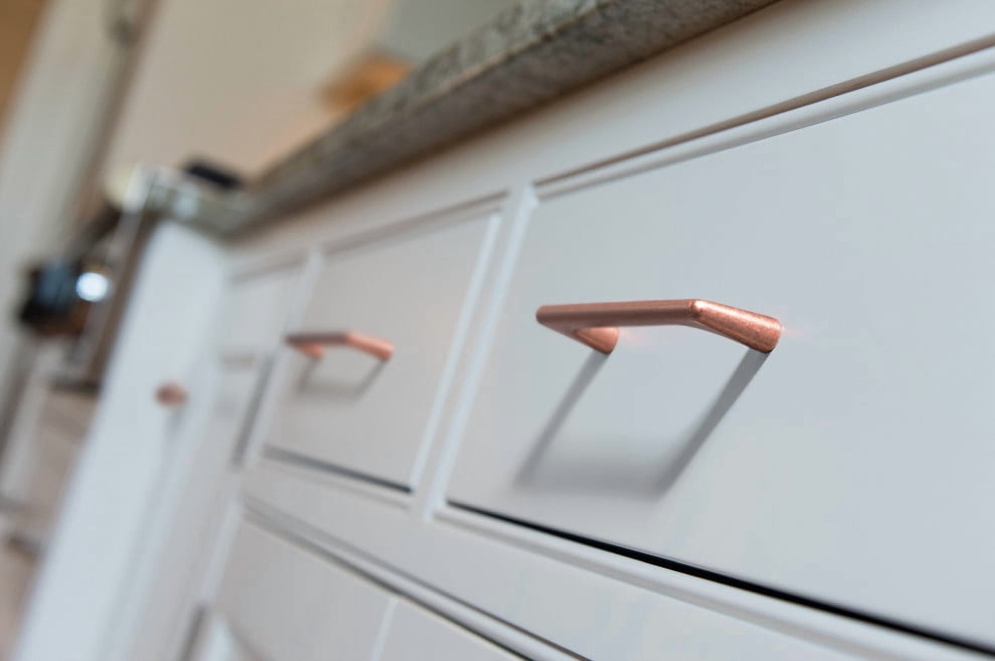 Goo-Ki 12 Pack 3''(76mm) Hole Center Antique Copper Cabinet Pulls, Zinc Alloy Minimalist Style Cabinet Handles for Drawer,Dresser,Cupboard Wardrobe Cabinet