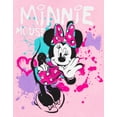 thumbnail image 3 of Disney Minnie Mouse T-Shirt and French Terry Shorts Outfit Set Graffiti Toddler to Big Kid, 3 of 5