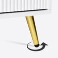 thumbnail image 5 of DWVO Kitchen Buffet Sideboard Cabinet With Drawers, Modern Coffee Bar Storage Cabinet with Adjustable Shelf - White & Gold, 5 of 11