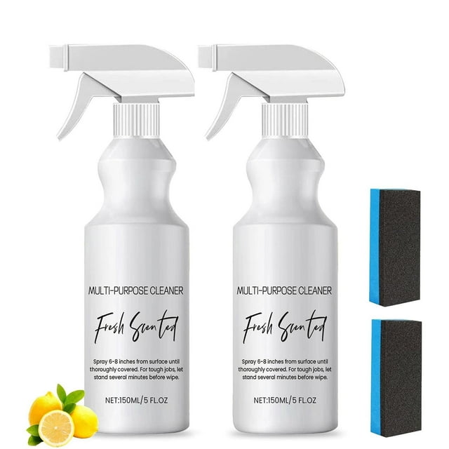 JilgTeok 3 Packs Multi-purpose Cleaner Set with Sponge Household Cleaner Mild for Hands House Cleaning Tool for Kitchen Bathroom Office Clearance