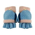 thumbnail image 2 of qolati Winter Knitted Convertible Fingerless Gloves Knit Flip Fingerless Touchscreen Gloves with Finger Gloves with Cover for Women Men, 2 of 5