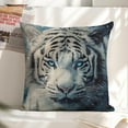 thumbnail image 2 of White tiger in heavy snow Linen toss pillowcase decoration pillowcase gifting preferred 18x18 inch cushion cover sofa pillowcase sofa bedroom living room car, 2 of 3