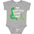 thumbnail image 3 of Inktastic My Great Uncle Loves Me Dinosaur Boys Baby Bodysuit, 3 of 5
