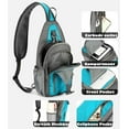 thumbnail image 5 of Sling Backpack Sling Bag Crossbody Daypack Lightweight Hiking Pack Chest Bag With Front Pocket For Women Men Travel, 5 of 7