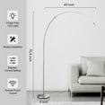 thumbnail image 2 of Arc Floor Lamp with Touch Control, Dimmable Floor Lamp with Remote, Arched Floor Lamps Adjustable 2700K-5000K CT, Modern LED Arc Light for Indoor Reading, Gaming, Office, Leisure & Sleeping, 2 of 8