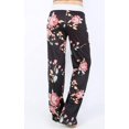 thumbnail image 2 of Women's High Waist Casual Floral Print Drawstring Wide Leg Pants, 2 of 6