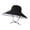 Black, variant on Double Layer Sun Protective Bucket Hat with Wide Brim and Floral Pattern for Women Outdoor Activities