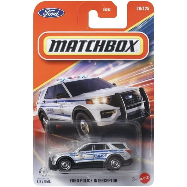 Vehículo de juguete fundido a presión Matchbox Ford Police Interceptor SUV