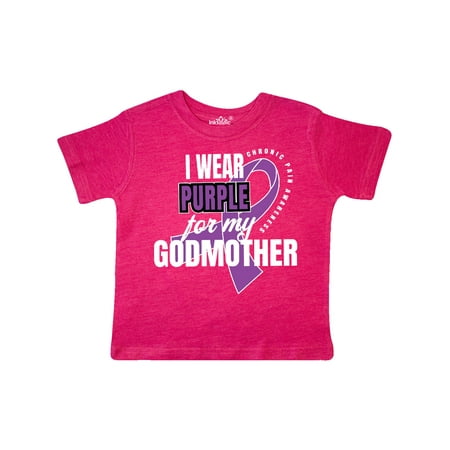 

Inktastic Chronic Pain I Wear Purple For My Godmother Gift Toddler Boy or Toddler Girl T-Shirt