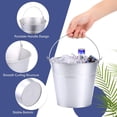 thumbnail image 4 of 24 Pcs Metal Wine Bucket Bulk Beer Bucket Ice Pails with Handle Champagne Soda Ice Bucket Party Beverage Chiller for Summer Picnic Buffet BBQ Home Bar Club(Silver,7.1 x 6.5 x 5.1"), 4 of 11