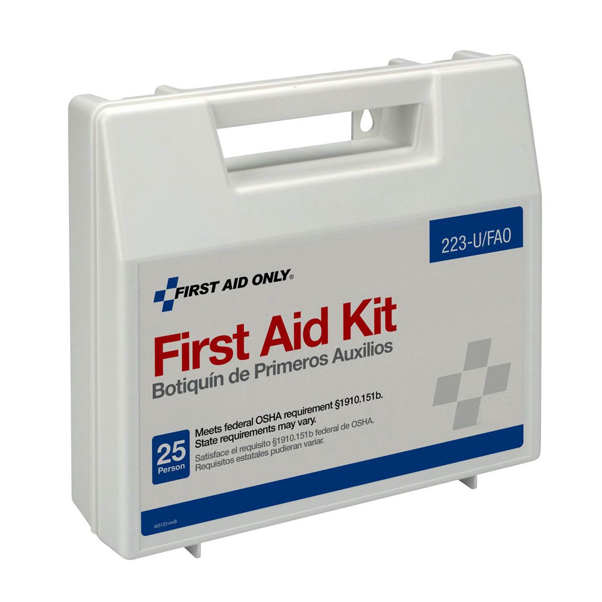 First Aid Only 25 Person Wall Mount First Aid Kit Plastic Case 10 per Case