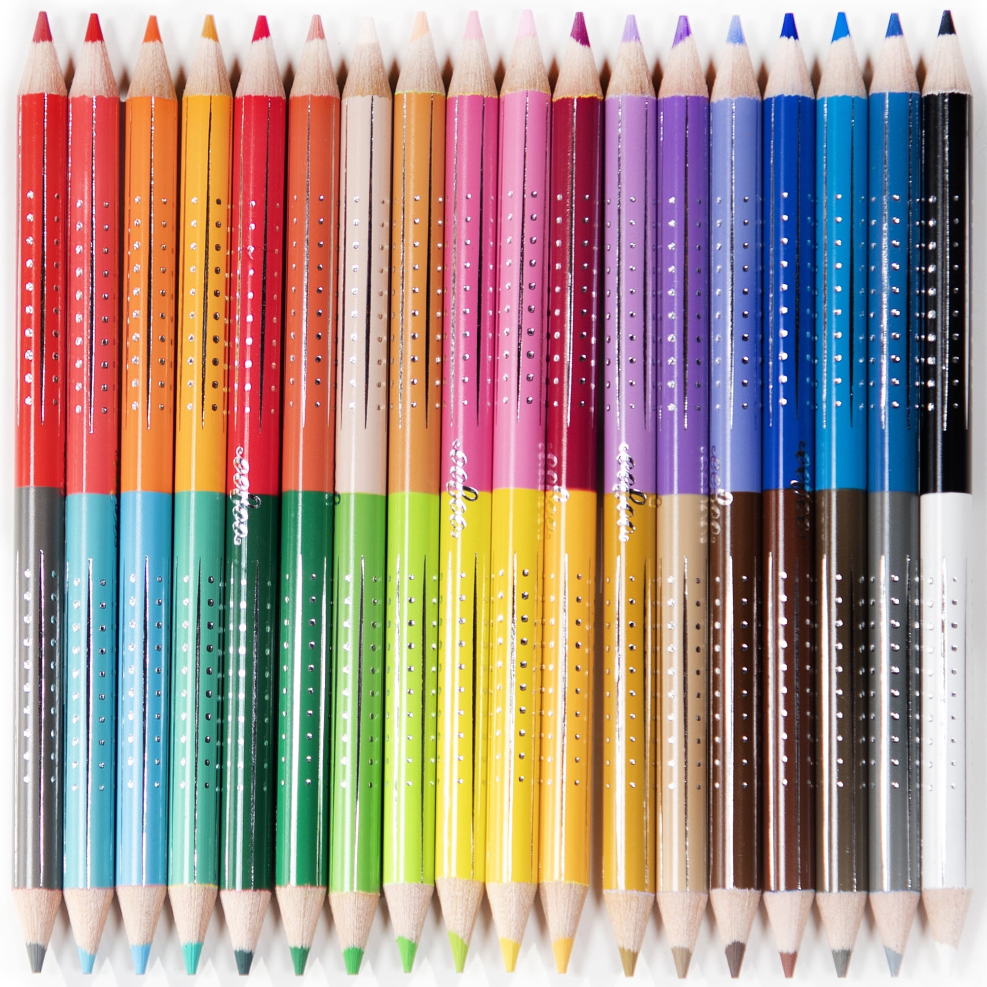 eeBoo: Watercolor Pencils - Yumi’s Mushrooms - 18 Double-Sided Pieces, 36 Colors, Foil Barrel, Add Water For Painting, Artist Quality, Adult Supplies