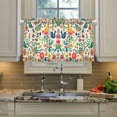 thumbnail image 2 of Yayeee Kitchen Curtains Tier Pair Light Filtering 27"x24" Rod Pocket Short Cafe Window Panel, Cartoon Animals, 2 of 7