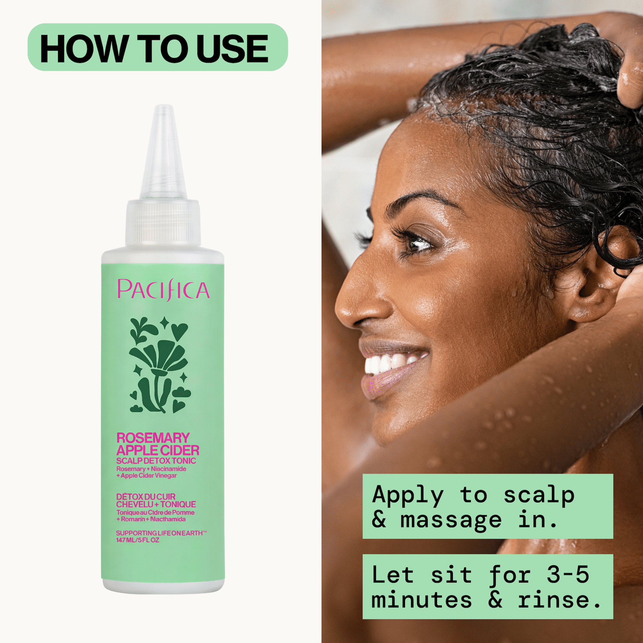 Pacifica Scalp Detox Tonic – Scalp Exfoliator with Glycolic & Salicylic Acid for Clarifying Build Up & Purifying – Infused with Rosemary to Support an Itchy, Dry Scalp – Vegan & Cruelty-Free, 5 fl oz