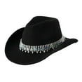 thumbnail image 3 of Riforla Men's and Women's Jazz Top Hat Western Cowboy Flash Bride Hat European and Holiday Crazy Top Hat Sun Hats Black, 3 of 3