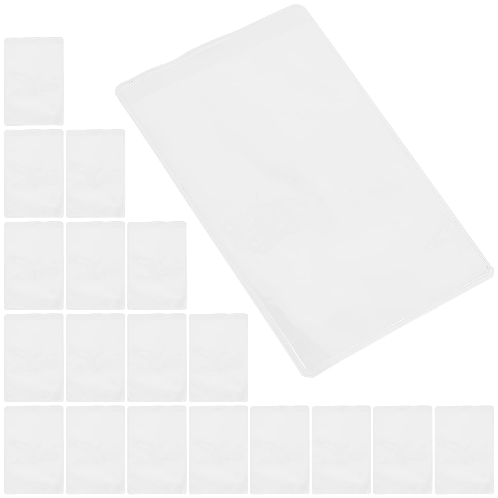 clear card sleeves walmart Fengek 50 Packs Holder Sleeves, Side-Open Waterproof Business Card Protector PVC Soft for Credit Cards, Driver's License : Office Products GOOD QUALITY Ultra Pro Soft Card Sleeves
