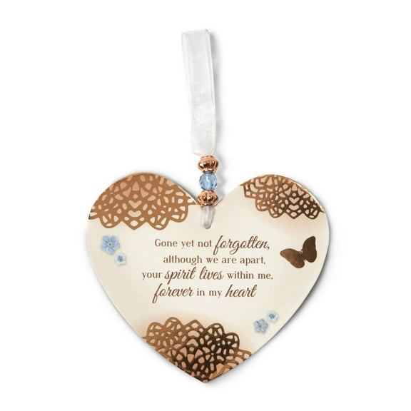 Pavilion- "Gone yet not forgotten, although we are apart, your spirit lives within me, forever in my heart" Heart Shaped Ornament 6"