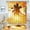 Yellow, variant on Hawaiian Sunset Tree Shower Curtain Set, 4PCS Bathroom Sets with Shower Curtain and Bath Mat, Toilet Lid Cover and U Shaped Rugs,72"x72" Polyester Fabric Bathtub Curtain with Hooks, SETZZTE17