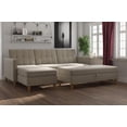 thumbnail image 3 of DHP Hartford Storage Sectional Futon and Hartford Storage Ottoman, Tan Chenille, 3 of 33
