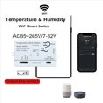 thumbnail image 1 of 3X Tuya WiFi Temperature Switch Sensor 2.4G WiFi Temperature Switch Sensor Smart Switch with 1M Temperature Probe, 1 of 7