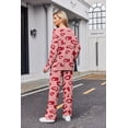 thumbnail image 3 of Ekouaer Womens Pajama Sets 2025 Fall Lounge Sweater Set Cute Fuzzy Fleece 2 Piece Long Sleeve Cozy Winter Pj Sweater Outfits, 3 of 5