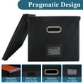 thumbnail image 5 of LANNEY File Organizer Box with Lid, Upgraded Portable Collapsible File Box, Document Organizer for Office Decor Home, Black, 5 of 7