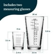 thumbnail image 2 of Libbey Mixology 2-Piece Measuring Glass Set, 16 oz, 4 oz Bartender Mixing Glass with Measurement Lines, Drink Measurer for Cocktails, Beer, and More, 2 of 3