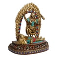 thumbnail image 3 of Brass World Brass Kali MATA Murti Goddess Maha Kaali with Shiva Idol Religious Mahakali Kalika Maa Statue 12 Inch, 3 of 5