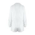 thumbnail image 2 of 2 Piece Workout Sets For Women Women's Fashion Casual Set Summer Lace Long Sleeve Top with Solid Shorts Two Piece Outfit, 2 of 4