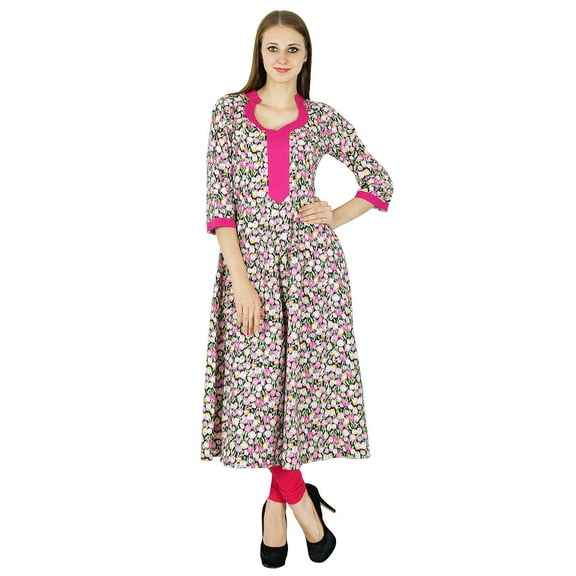 Designer Indian Bollywood Printed Kurta Women Cotton Kurti Casual Tunic Dress