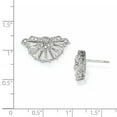thumbnail image 2 of Cheryl M Sterling Silver CZ Fan Post Earrings, 2 of 2