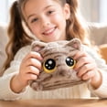 thumbnail image 4 of Squishy Cat Stuffed Animal with Ultra-Soft Plush and Round Eyes, 1 Pack, Brown Tabby, for Kids and Relaxation, Toy, 4 of 4