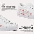 thumbnail image 2 of JABASIC Women Platform Sneakers Lace-up Floral Print Fashion Walking Shoes (11,White/Flower), 2 of 4