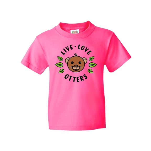 Inktastic Live Love Otters Youth T-Shirt