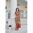 thumbnail image 4 of Patola Silk Orange Sari Wedding Party Festive Wear Saree, 4 of 4