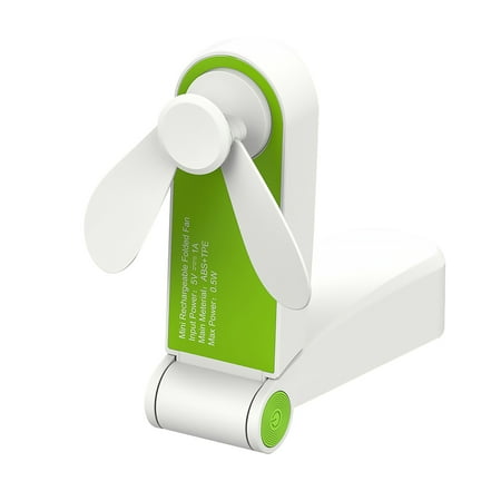 

Handheld Mini Fan Outdoor Hiking Camping USB Rechargeable Portable Foldable Electric Fan Green