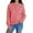 Red, variant on Elegant Knit Pullover Sweater with Half Button Henley Neck, Long Sleeves, Loose Fit Casual Tunic for Women – Cozy Outdoor Comfort in Beige