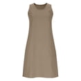 thumbnail image 4 of Uootdi Robes Décontractées pour Femmes Sans Manches Col Rond Poches Latérales Coupe Ample Décontractée Quotidienne Été Sorties Robe Droite Vêtement Cadeau, 4 of 6