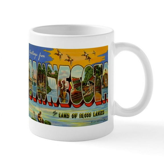 CafePress - Minnesota MN Mug - 11 oz Ceramic Mug - Novelty Coffee Tea Cup